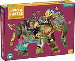Amazon.com: Mudpuppy African Safari 300 Piece Shaped Puzzle